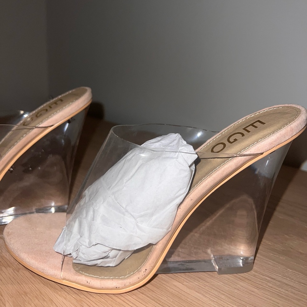 Glass Wedge Sandals